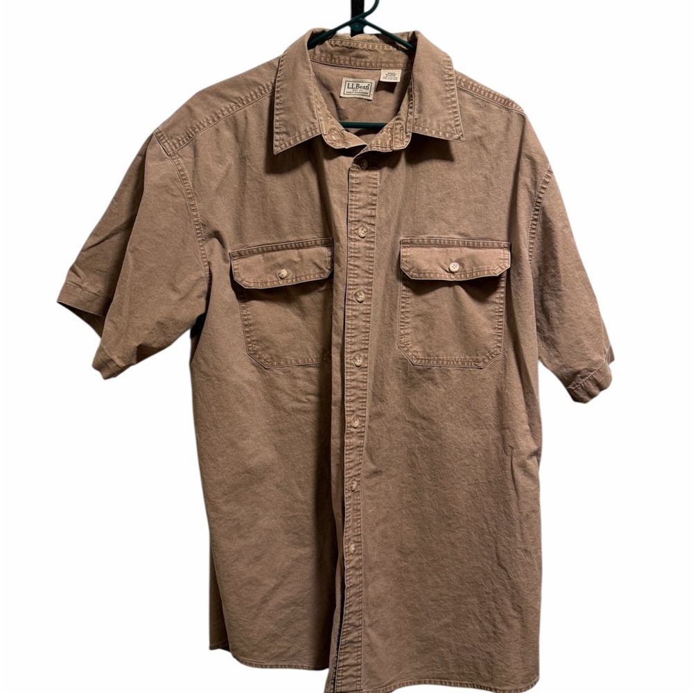 L.L. Bean Tan Short Sleeve Shirt